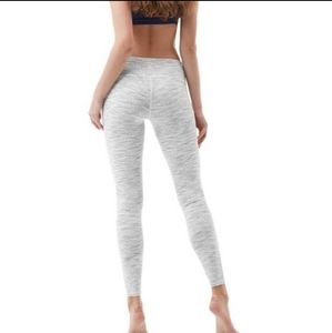 Tesla 7/8 length leggings white gray space dye 9" rise size small